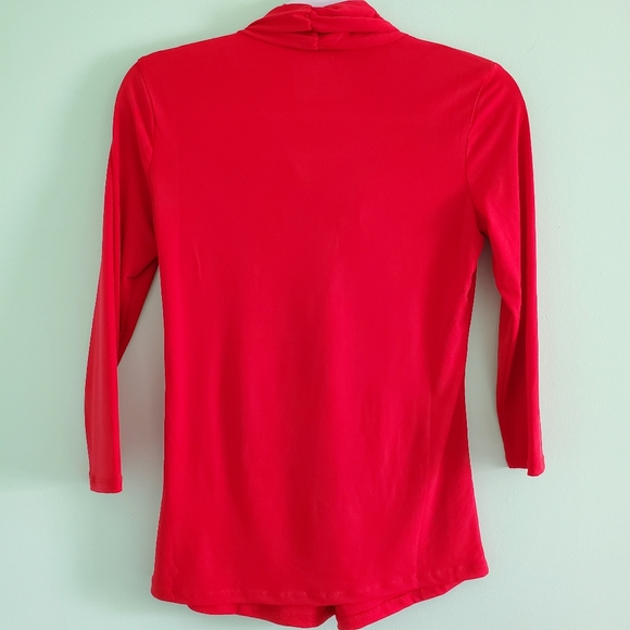 GRACE Red Dress Blouse Shirt SMALL - Picture 3 of 11